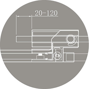 Душевая дверь Cezares Slider B-1 70 C NERO купить в интернет-магазине Sanbest