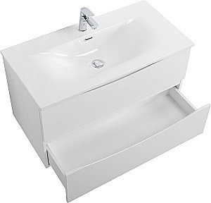 Тумба с раковиной BelBagno MARINO-CER-N-900-2C-SO-BO-P Bianco Opaco для ванной в интернет-магазине Sanbest