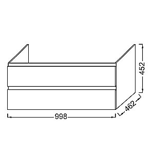 Тумба с раковиной Jacob Delafon MADELEINE 100 черный матовый для ванной в интернет-магазине Sanbest
