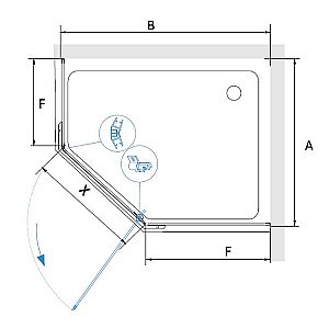 Душевой уголок RGW Passage PA-091B 80x90 35089189-14 стекло прозрачное/профиль черный купить в интернет-магазине Sanbest