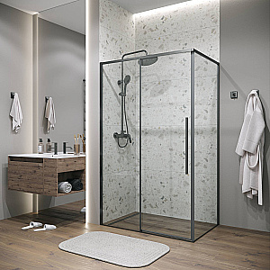 Душевой уголок Grossman Galaxy 100х100 120.K33.01.1010.42.00 стекло прозрачное/профиль графит сатин купить в интернет-магазине Sanbest