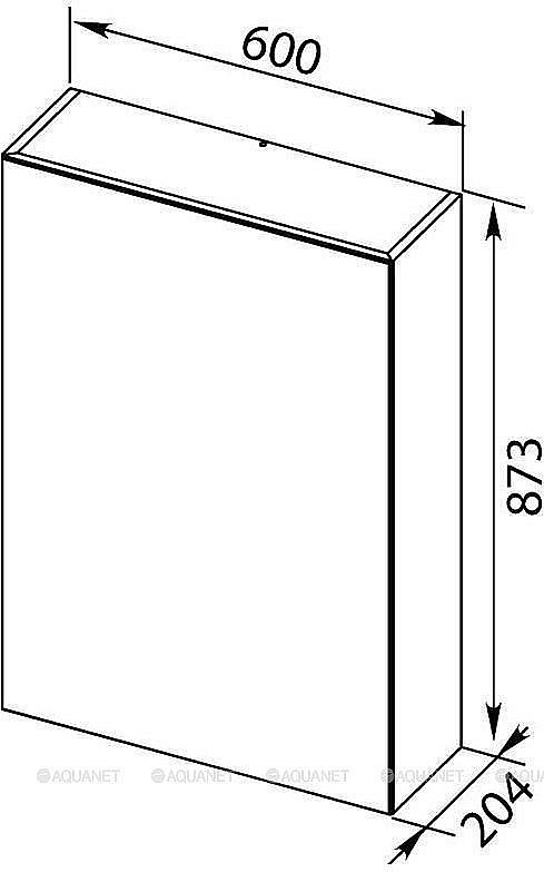 Зеркальный шкаф Aquanet Нью-Йорк 60 орех купить в интернет-магазине сантехники Sanbest