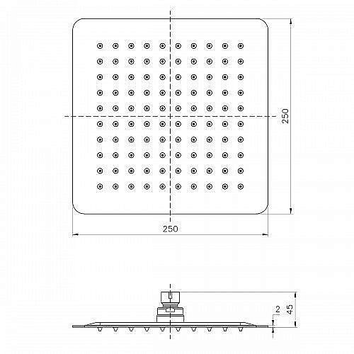 Верхний душ Lemark LM9487S купить в интернет-магазине сантехники Sanbest