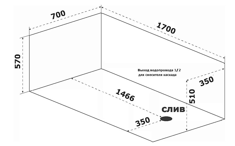 Ванна BAS Афина 170х70 ВА00026 белая купить в интернет-магазине Sanbest