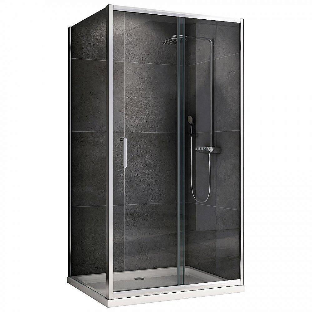 Душевой уголок ABBER Schwarzer Diamant AG301405-S1005 140x100 стекло прозрачное/профиль хром купить в интернет-магазине Sanbest