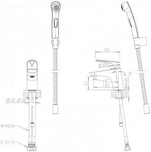 Смеситель для раковины Bravat DROP-D F148162C-1 купить в интернет-магазине сантехники Sanbest