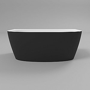 Ванна из искусственного камня WhiteCross Pearl A 155x80 черный/белый матовый купить в интернет-магазине Sanbest