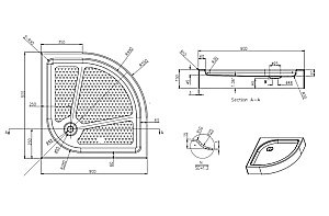 Душевой поддон Azario P29 90х90 купить в интернет-магазине Sanbest
