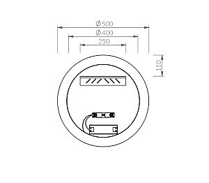 Зеркало с подсветкой Ravak Luna X000001577 50 в ванную от интернет-магазине сантехники Sanbest