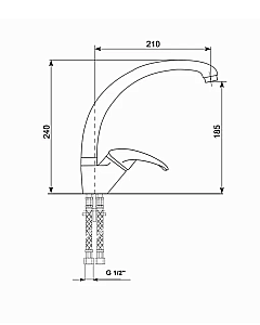 Смеситель для кухни MIXLINE ML-GS02 526192 белый купить в интернет-магазине сантехники Sanbest