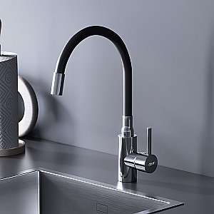 Смеситель для кухни Dorff Logic D3007622 черный/хром купить в интернет-магазине сантехники Sanbest