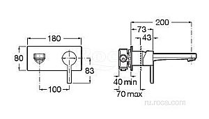Смеситель для раковины Roca Naia 5A3596C00 купить в интернет-магазине сантехники Sanbest