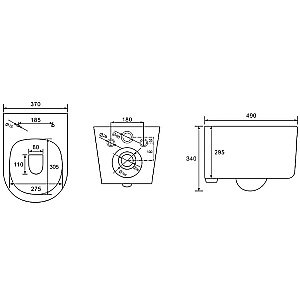 Унитаз подвесной Aquatek Мия AQ2004-MB черный, с крышкой микролифт, безободковый купить в интернет-магазине Sanbest