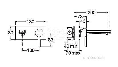 Смеситель для раковины Roca Naia 5A3596C00 купить в интернет-магазине сантехники Sanbest