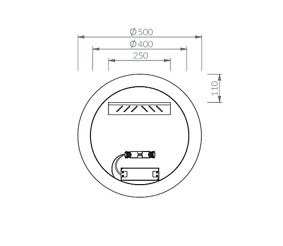Зеркало с подсветкой Ravak Luna X000001577 50 в ванную от интернет-магазине сантехники Sanbest