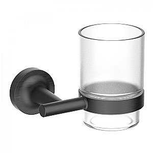 Стакан для зубных щеток с держателем WONZON & WOGHAND SIMPLE, Темный графит (WW-6521-BGM) купить в интернет-магазине сантехники Sanbest