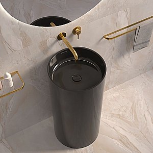 Раковина напольная WhiteCross Altar 43 0737.043043.101 черная купить в интернет-магазине Sanbest