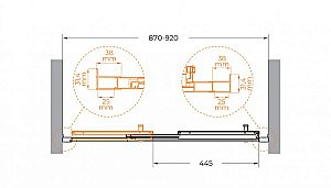 Душевая дверь Cezares MOLVENO-BF-3-90-C-BORO-IV брашированное золото купить в интернет-магазине Sanbest