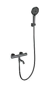 Смеситель для ванны с душем и термостатом WONZON & WOGHAND INN 3, Темный графит (WW-B2065-A1-BGG) купить в интернет-магазине сантехники Sanbest