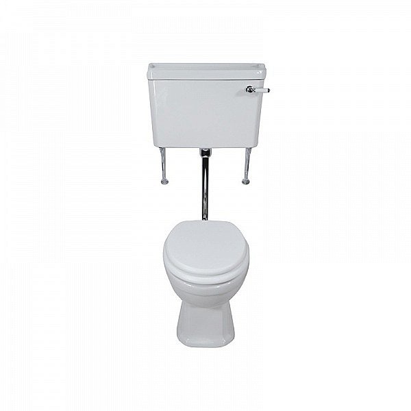 Унитаз Magliezza Retro 7009 белый/хром, с низким бачком купить в интернет-магазине Sanbest