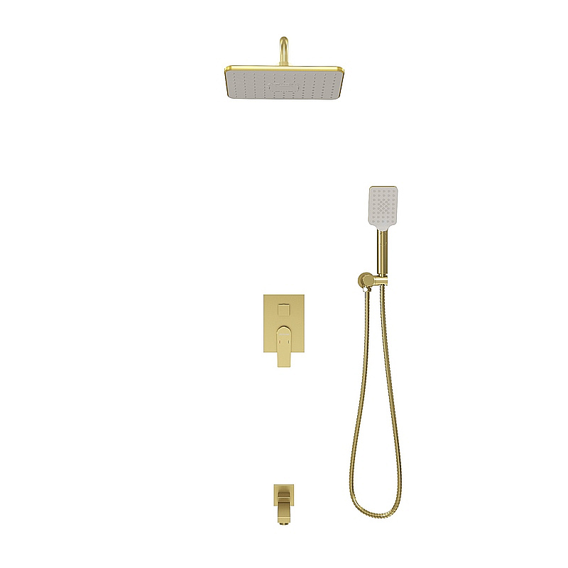 Душевая система Grossman Classic 501.K35.04.320 брашированное золото купить в интернет-магазине сантехники Sanbest