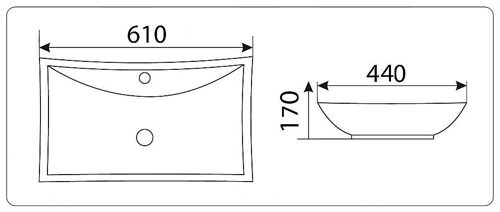 Раковина накладная Ceramalux N 61 9111 белая купить в интернет-магазине Sanbest