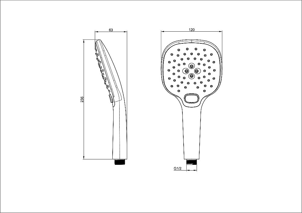 Лейка для душа WONZON & WOGHAND, Брашированное золото (WW-88SC02-BG) купить в интернет-магазине сантехники Sanbest