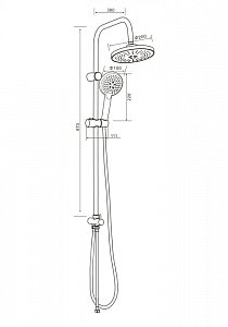 Душевая система Orange O-Shower OW02b черный матовый купить в интернет-магазине сантехники Sanbest