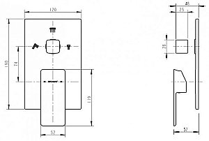 Смеситель для душа Bravat PHILLIS P69195C-ENG купить в интернет-магазине сантехники Sanbest