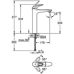Смеситель для раковины Grohe Eurostyle New 23570003 хром купить в интернет-магазине сантехники Sanbest
