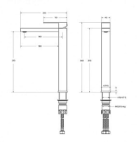 Смеситель для раковины Cezares SLIDER-LC-01-W0 хром купить в интернет-магазине сантехники Sanbest