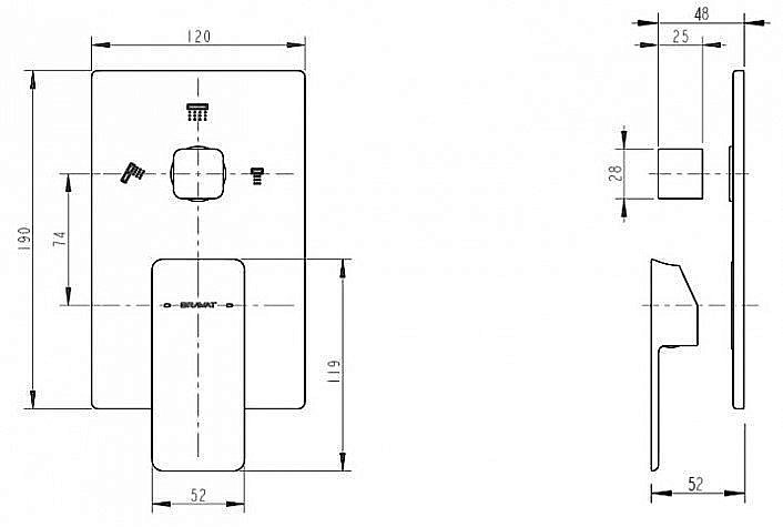 Смеситель для душа Bravat PHILLIS P69195C-ENG купить в интернет-магазине сантехники Sanbest