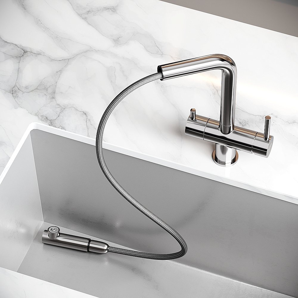 Смеситель для кухни Sancos Spin SC4015BN брашированный никель купить в интернет-магазине сантехники Sanbest