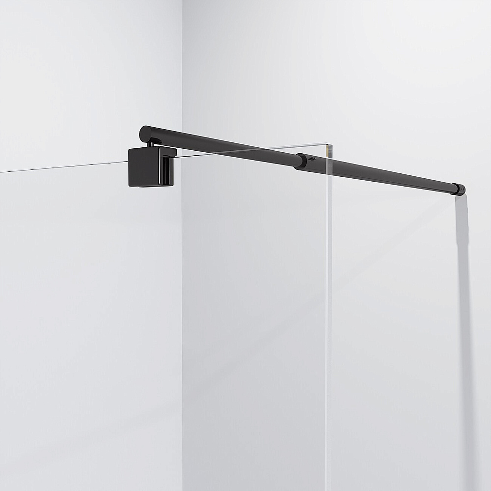 Душевое ограждение Niagara Eco NG-551-70BLACK 70 профиль черный/стекло прозрачное купить в интернет-магазине Sanbest
