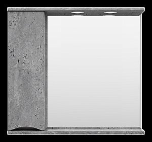 Зеркало со шкафом Misty Атлантик 80 П-Атл-4080-050 серый камень в ванную от интернет-магазине сантехники Sanbest