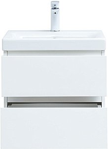 Тумба с раковиной Aquanet Беркли 302347 50 белый глянец для ванной в интернет-магазине Sanbest