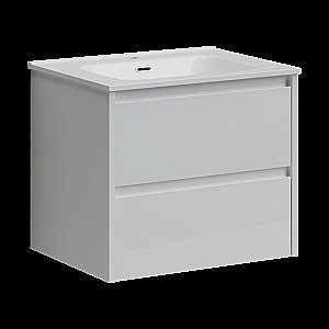 Тумба с раковиной Sancos Libra LB60W белый глянец для ванной в интернет-магазине Sanbest