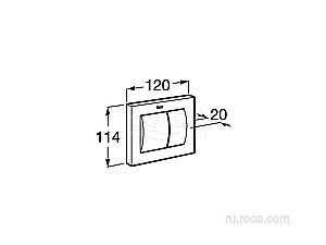 Кнопка для инсталляции пневматическая Roca PL-N1 890066000 купить в интернет-магазине сантехники Sanbest