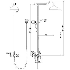 Душевая система Lemark Villa LM4860B купить в интернет-магазине сантехники Sanbest