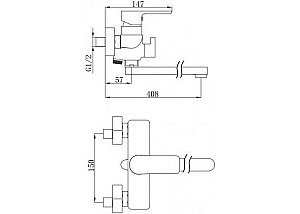 Смеситель для ванны с душем Aquanet Arctic AF520-21СW купить в интернет-магазине сантехники Sanbest