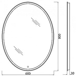 Зеркало BelBagno SPC-VST-600-800 в ванную от интернет-магазине сантехники Sanbest