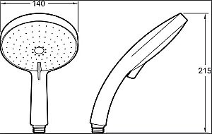 Душевая лейка Jacob Delafon CITRUS E12978-CP купить в интернет-магазине сантехники Sanbest