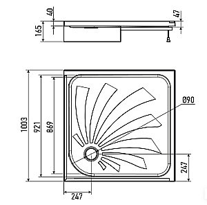 Душевой поддон Alex Baitler 100х100 AB10017H-2 белый купить в интернет-магазине Sanbest