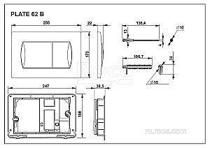 Кнопка для инсталляции Roca Active 62B 8901160B2 купить в интернет-магазине сантехники Sanbest
