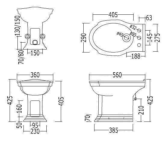 Биде напольное Devon&Devon Westminster 1 купить в интернет-магазине Sanbest