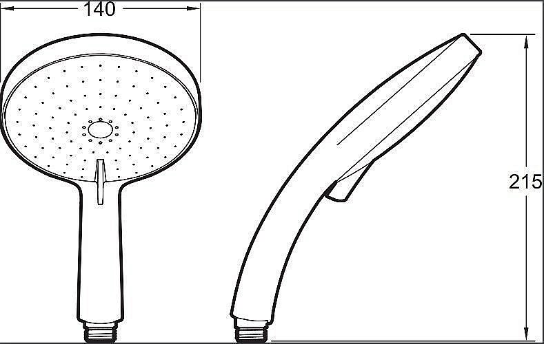 Душевая лейка Jacob Delafon CITRUS E12978-CP купить в интернет-магазине сантехники Sanbest