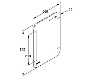 Зеркало Kludi Plus 49SP243 в ванную от интернет-магазине сантехники Sanbest
