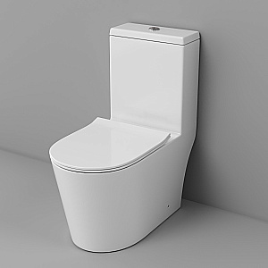 Унитаз моноблок Grossman Classic GR-4487SQ безободковый, с бачком, с крышкой микролифт, смыв торнадо, белый купить в интернет-магазине Sanbest