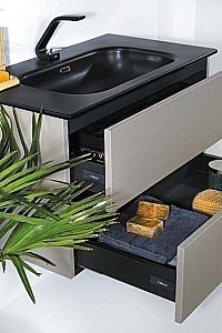 Тумба с раковиной Armadi Art Vallessi 100 кашемир для ванной в интернет-магазине Sanbest