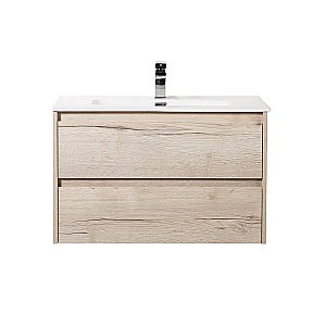 Тумба с раковиной BelBagno KRAFT 80 2C-SO/LOV-800-LVB Rovere Galifax Bianco для ванной в интернет-магазине Sanbest